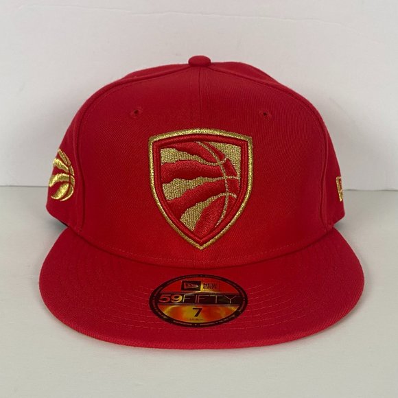 NEW Toronto Raptors New Era 59Fifty NBA Team Shield Fitted Hat Cap Mens Size 7 - Picture 1 of 11